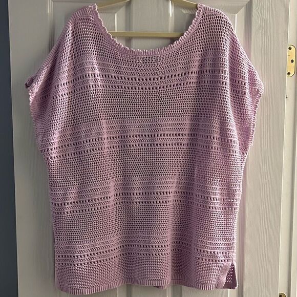 Old Navy Lavender Short Sleeve Sweater Size XXL - Picture 2 of 8